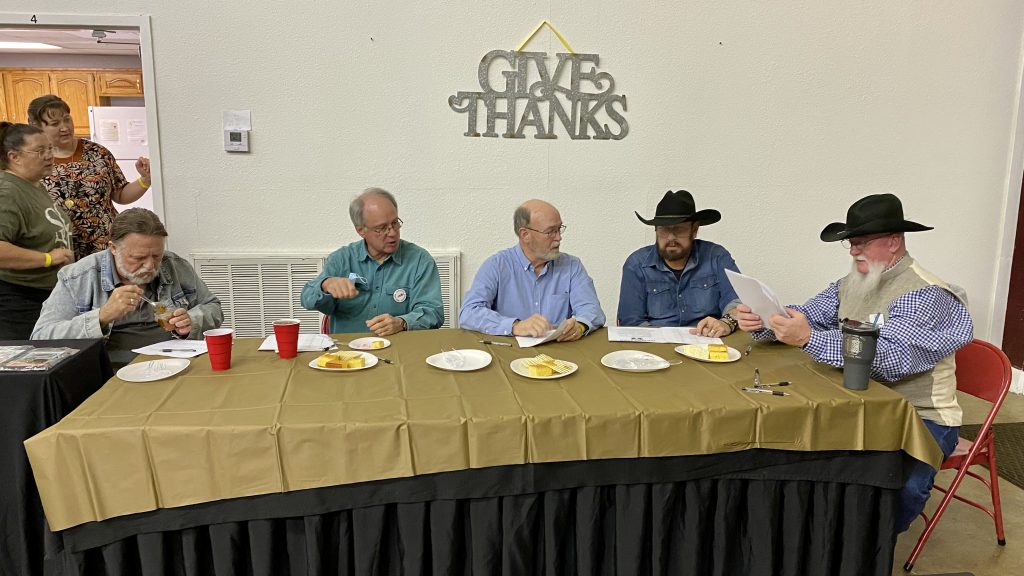 Chili Judging at the 1st Anual Lee Camp Chili Cookoff