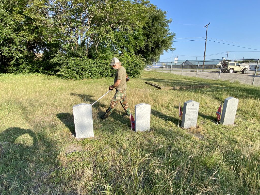 Cleaning up Handly Cemetery