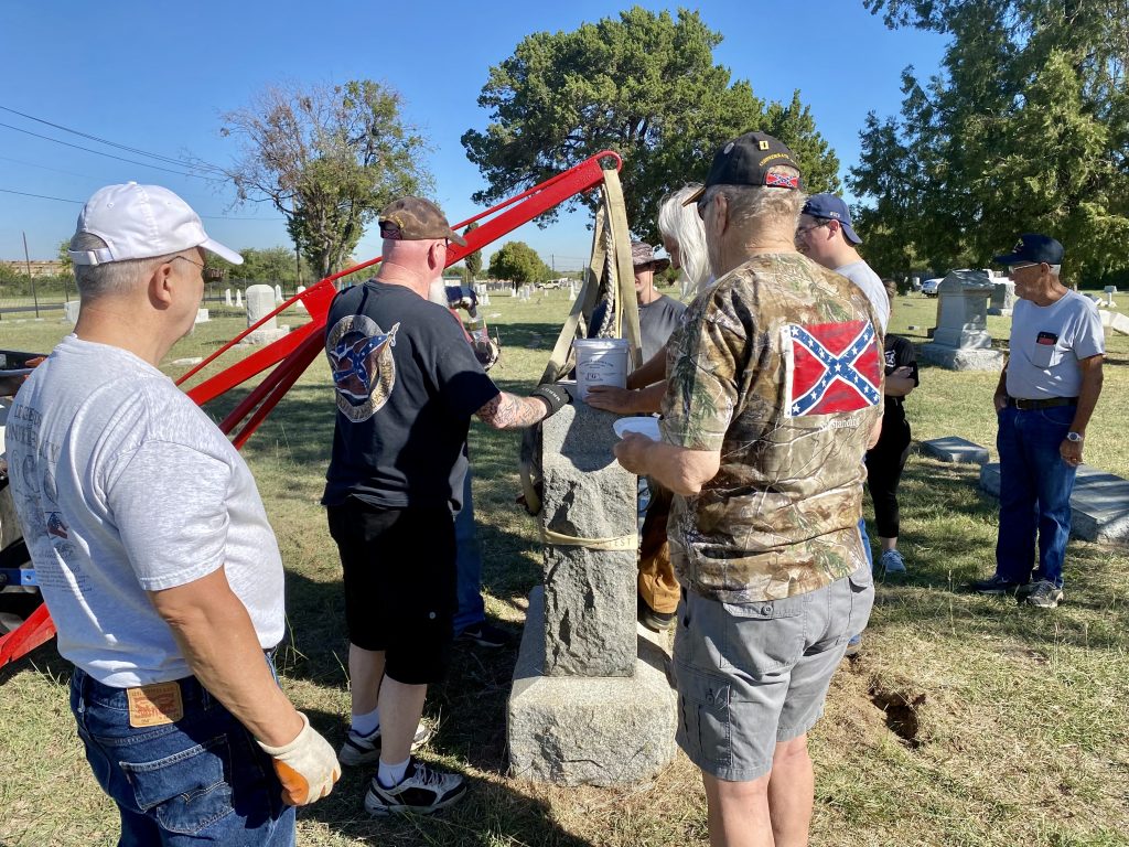 Resetting Vandalised Headstones at Crowly Cemetery